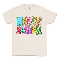 Natural Happy Easter Classic Tee - CowhideDigitalArt