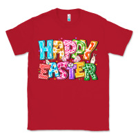 Red Happy Easter Classic Tee - CowhideDigitalArt