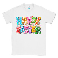 White Happy Easter Classic Tee - CowhideDigitalArt