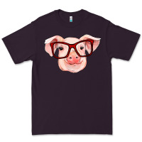 Plum pig with red glasses Premium Tee - RanaPortraitStore