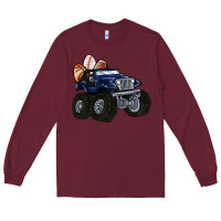 Burgundy easter sports Long Sleeve Tee - MaliasSmallBusiness