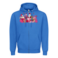 True Royal pink santa coffee Zipper Hoodie - MaliasSmallBusiness