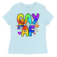 Baby Blue gay af Ladies Tee - Zillion Design Studio