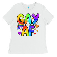 White gay af Ladies Tee - Zillion Design Studio