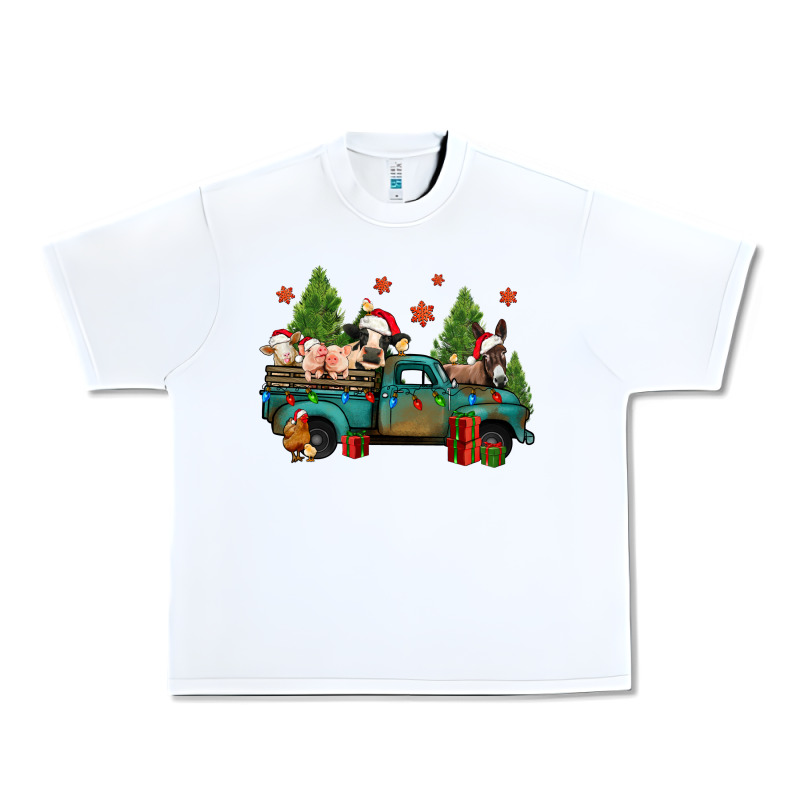 Christmas Farm Animals Truck Urban Heavy Tee by Jasminsmagicworld | Teevron