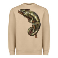Green Chameleon Lizard Illustrations Heavyweight Sweatshirt | Teevron