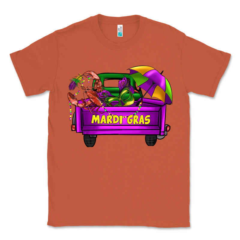 Mardi Grass Umbrella With Truck Classic Tee by AdoDesignShop | Teevron