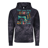 Cloud Black i sew a piece of my heart into every quilt i make Vintage Hoodie - RanaPortraitStore