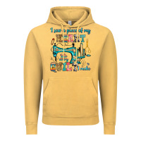 Vintage Mustard i sew a piece of my heart into every quilt i make Vintage Hoodie - RanaPortraitStore