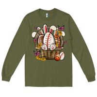 Army Green easter basket sports Long Sleeve Tee - MaliasSmallBusiness