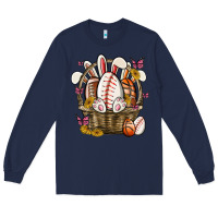 Navy easter basket sports Long Sleeve Tee - MaliasSmallBusiness