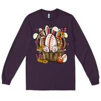 Plum easter basket sports Long Sleeve Tee - MaliasSmallBusiness