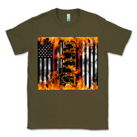 Army Green Western Firefighter Dad Classic Tee - LillyAllenDesigns