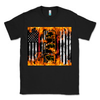 Black Western Firefighter Dad Classic Tee - LillyAllenDesigns