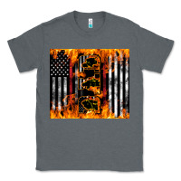 Charcoal Heather Western Firefighter Dad Classic Tee - LillyAllenDesigns