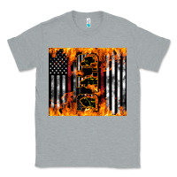 Heather Grey Western Firefighter Dad Classic Tee - LillyAllenDesigns