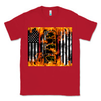 Red Western Firefighter Dad Classic Tee - LillyAllenDesigns