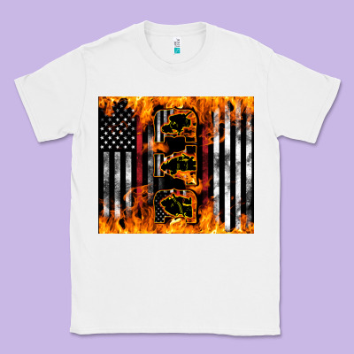 Western Firefighter Dad Classic Tee Designed By Lillyallendesigns