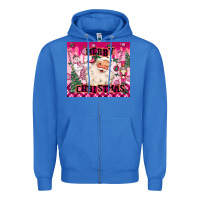True Royal merry pink christmas santa Zipper Hoodie - MaliasSmallBusiness