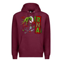 Burgundy Christmas Character Premium Hoodie - NancyCooperArtShop