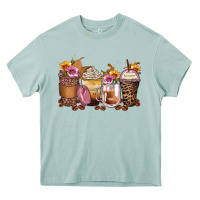 Arona leopard rose glitter flowers coffee cups Heavy Core Tee - Zillion Design Studio