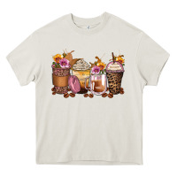 Cream leopard rose glitter flowers coffee cups Heavy Core Tee - Zillion Design Studio