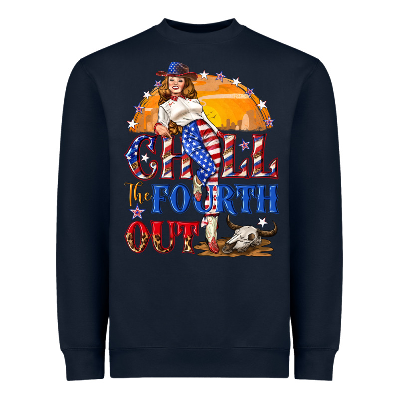 Chill The Fourth Out 4th Of July Heavyweight Sweatshirt by NancyCooperArtShop | Teevron