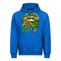 Cobalt St. Patrick's Day lips Urban Hoodie - HowdyJamesFarm