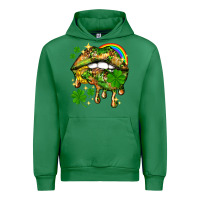 Emerald St. Patrick's Day lips Urban Hoodie - HowdyJamesFarm