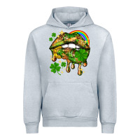 Heather Grey St. Patrick's Day lips Urban Hoodie - HowdyJamesFarm