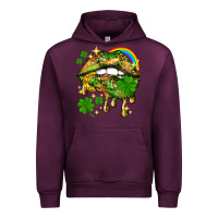 Mauve Wine St. Patrick's Day lips Urban Hoodie - HowdyJamesFarm
