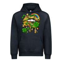 Navy St. Patrick's Day lips Urban Hoodie - HowdyJamesFarm
