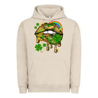 Pigment French Oak St. Patrick's Day lips Urban Hoodie - HowdyJamesFarm