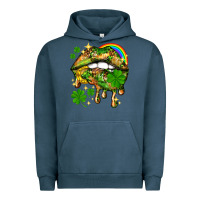 Pigment Midnight Navy St. Patrick's Day lips Urban Hoodie - HowdyJamesFarm
