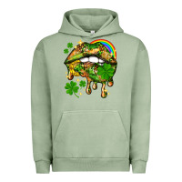 Pigment Oil Green St. Patrick's Day lips Urban Hoodie - HowdyJamesFarm