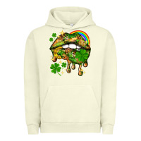 Pigment Pistachio St. Patrick's Day lips Urban Hoodie - HowdyJamesFarm