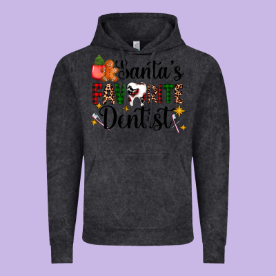Santa's Favorite Dentist Vintage Hoodie Designed By Adodesignshop