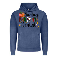 Vintage Denim santa's favorite dentist Vintage Hoodie - AdoDesignShop