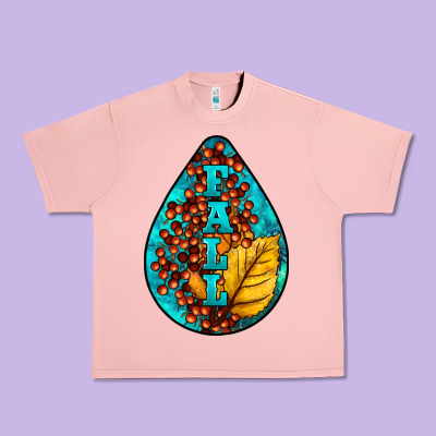 Fall Teardrop Urban Heavy Tee Designed By Lillyallendesigns