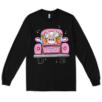 Black easter bunny and truck Long Sleeve Tee - MaliasSmallBusiness
