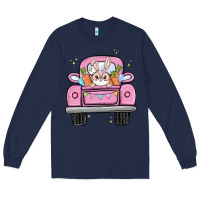 Navy easter bunny and truck Long Sleeve Tee - MaliasSmallBusiness