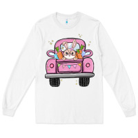 White easter bunny and truck Long Sleeve Tee - MaliasSmallBusiness