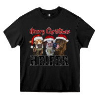 Black merry christmas heifer Heavy Core Tee - RanaPortraitStore