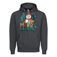 Smoke merry christmas snowman Zipper Hoodie - MaliasSmallBusiness