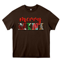 Chocolate Brown christmas merry mini Heavy Core Tee - BarkalooDesign