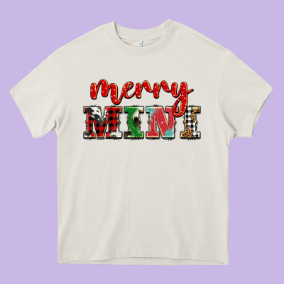 Christmas Merry Mini Heavy Core Tee Designed By Barkaloodesign
