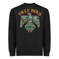 Black free bird feathers thunderbird Heavyweight Sweatshirt - BarkalooDesign