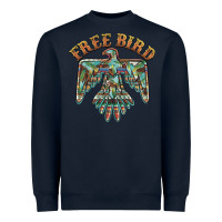 Navy free bird feathers thunderbird Heavyweight Sweatshirt - BarkalooDesign