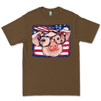 Cacao american flag pig Premium Tee - RanaPortraitStore