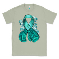 Matcha teal ribbon with boxing gloves Classic Tee - NancyCooperArtShop